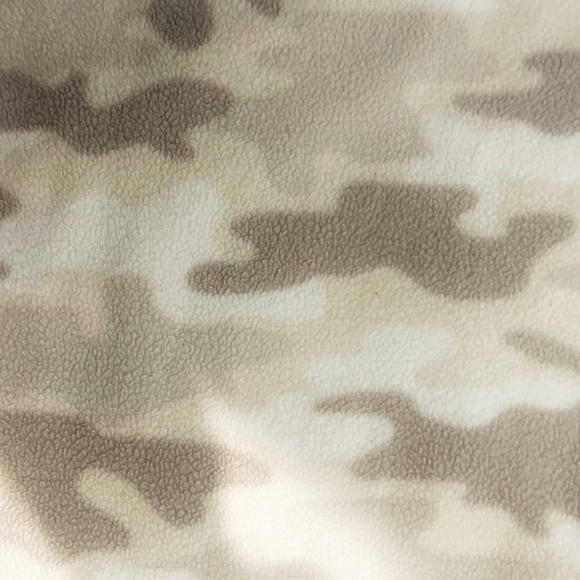 🛍️ Green Tea Cream/Brown Camo Fleece Pullover Womens Size S - Picture 5 of 9